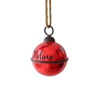 Christmas Tree Decorations - Handmade Charm Ornaments with Hangable Rope | Metal Jingle Bells with Festive Sound, Sturdy Craft Design, Perfect for Tree, Knob, Outdoor, Holiday, and Home Décor