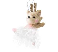 Christmas Tree Elk Ornaments - Felt Plush Animal Car Pendants | Cute Hanging Decor for Holiday Tree | Farmhouse Craft Decoration for Home, Garden, Party, Offices, Winter Scene, Kids Gift