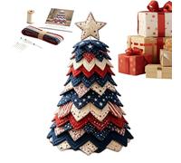 Christmas Tree Fabric Kit | Red White Blue Handmade Seasonal Holiday Decor