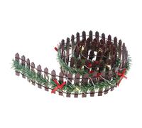 Christmas Tree Fence - 90cm Wooden Border, LED Lighted Decorative Guard For Holiday Displays, Protective Barrier For Pets And Trees, Seasonal Ornament For Living Room, Apartment And Festive Home Setup