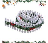 Christmas Tree Fence, Miniature Christmas Tree Fence, LED Christmas Tree Fence, Wooden Fairy Garden Fence, Christmas Village Fence, Christmas Tree Decorations, LED Light Christmas Fence, Wooden Christ