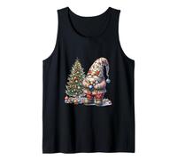 Christmas Tree GNOME Graphic For Women and Happy Holidays Camiseta sin Mangas
