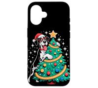 Christmas Tree Great Dane Sunglasses Carcasa para iPhone 16