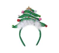 Christmas tree headbands fun sequin headbands, festive party with bells Christmas headband party