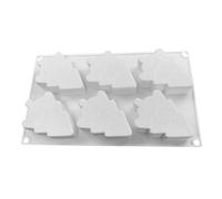 Christmas Tree Mold, Holiday Cake Moulds, 6-cavy Silicone Kitchen Baking Tool For Christmas, Home Seasonal Decor Mousse Chocolate Candy Cookie Fondant Kitchen Pastry Candle Epoxy Resin