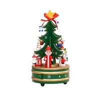 Christmas Tree Music Box - Holiday Keepsake, Festive Sound | Wooden Tree Ornament, Melodic Holiday Decor, Gift Idea For Seasonal Cheer, Classic Tune Player, Decorative Christmas Accent For Home
