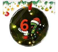 Christmas Tree Number 67 Ornaments - Fun Santa Claus “6-7” Theme Decoration | Keepsake Christmas Door Ornament | Santa Says Decor for Indoor Outdoor Bedroom, Entryway, Porch, Window, Holiday Decor