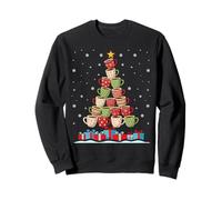 Christmas Tree of Coffee Cups Winter Holiday Hot Cocoa Lover Sudadera