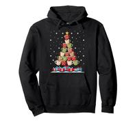 Christmas Tree of Coffee Cups Winter Holiday Hot Cocoa Lover Sudadera con Capucha