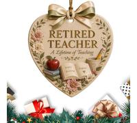 Christmas Tree Ornament Heart Shape Keepsake Holiday Office Apartment