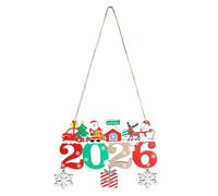 Christmas Tree Ornament - Winter Holiday Hanging Decor | Premium Wood with Charming Design, Vintage Style Door Sign, For Wall, Window, Front Door, Garden, Seasonal Celebration Display
