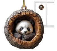Christmas Tree Ornaments, 2D Acrylic Decor, 3.15x1.97in Cute Animal Keepsakes, Lightweight Flat Design, Attached Hanging Lanyard for Door, Cafe, Living Room, Restaurant, Window Sill, Balcony