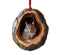 Christmas Tree Ornaments - 2D Flat Acrylic Tree Hole Pendant Decoration, Festive Figurine Ornament For Holiday Home Party Seasonal Display | Farmhouse Garden Decor Gift For Lovers Family Friends