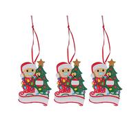 Christmas Tree Ornaments 3 Pack | Cute Mask Snowman Pendant with Ribbon Loop | PVC DIY Decorations for Holiday/Home/Presents | Personalized Christmas Decor 2025 (X2094)