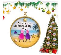 Christmas Tree Ornaments - Friendship Holiday Pendants for Winter Decor, Charming Hanging Decorations for Tree, Indoor Outdoor Home Display, Living Room, Yard, Party, Seasonal Use, 3.15x3.15 inches