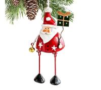 Christmas Tree Ornaments, Metal Santa with Dangling Legs, Holiday Pendant D | Christmas Tree Ornaments, Metal Santa Pendant, Dangling Legs Solution, Perfect for Fireplace or Mantle, Build, 12x8 I