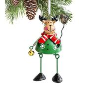 Christmas Tree Ornaments, Metal Santa with Dangling Legs, Holiday Pendant D | Christmas Tree Ornaments, Metal Santa Pendant, Dangling Legs Solution, Perfect for Fireplace or Mantle, Build, 12x8 I