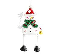 Christmas Tree Ornaments, Metal Santa with Dangling Legs, Holiday Pendant D | Christmas Tree Ornaments, Metal Santa Pendant, Dangling Legs Solution, Perfect for Fireplace or Mantle, Build, 12x8 I