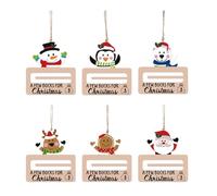 Christmas Tree Pendant Cash Holder, 9.4x8.5x1cm Wooden Festive Ornament, ideal for Hanging Money, Cards, Family, Friends, Wall, Doors Usage