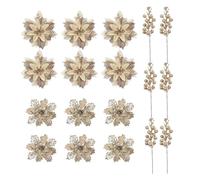 Christmas Tree Picks - Christmas Flowers Artificial, Holiday Decoration | Festive Wreath Decor Branches For Interior Designers Apartment Wreaths Garlands Mantel Fireplace Front Porch Entrance