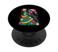 Christmas Tree Portuguese Water Dog Sunglasses Portie PopSockets PopGrip Adhesivo