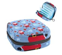 Christmas Tree Santa Claus-755 - Kit de primera menstruación para niñas, bolsa menstrual de tampón, soporte para almohadilla de lactancia con cremallera, organizador de servilletas sanitarias