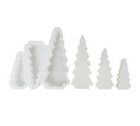 Christmas Tree Silicone Mold, 3-Piece Set Holiday Decoration Molds, 4.1x4.37 inches Reusable Craft Accessories for Seasonal Home Decor, Baking, Soap Making, Gift Projects Family
