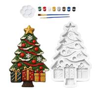 Christmas Tree Silicone Mold | Silicone Reusable 2 Brushes Palette Decor |