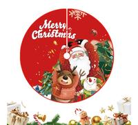 Christmas Tree Skirt - 35 Inch Red Festive Holiday Tree Base Cover, Soft Winter Christmas Rug, for Home Dorm Apartment Bedroom Living Room Decor, Fabric Skirt for Party Setup