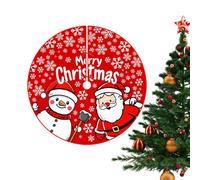 Christmas Tree Skirt - Small Tree Skirt, 35inch Red Festive Winter Home Decorations, Christmas Trees Rug Base | Christmass Trees Rug Base Cover for New Year Home Dorm Apartment Bedroom Living Room