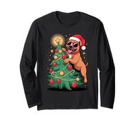 Christmas Tree Staffordshire Bull Terrier Sunglasses Staffy Manga Larga