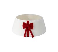 Christmas Tree Stand Cover | Plush Holiday Decor with Bow Knot | Reusable Tree Skirt for Indoor Outdoor Use Farmhouse Tabletop Party Gathering Centerpiece Home Garden Seasonal Display Accessory
