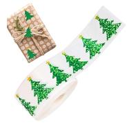 Christmas Tree Stickers - 500 Pieces Waterproof Self Adhesive Decals, Christmas Seal Stickers | Perfect for DIY Craft, Scrapbooking, Journal, Greeting Cards, Invitation, 3 cm