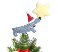 Christmas Tree Topper - Dachshund Ornament, Holiday Tree Decoration