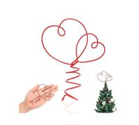 Christmas tree topper for Valentine's Day, intertwined hearts, metal, heart decorations