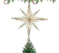 Christmas Tree Topper, Light Up Treetop Ornaments For Holiday, 3D Star Lighted Tree Topper, Festival Indoor Home Bedroom Wedding Yard Night Balcony Party Garden Living Room Patio Events Porch