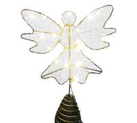 Christmas Tree Topper Lighted - Christmas Tree Top Angel Decor | Holiday LED Angel Christmâs Decorations | Battery Operated Party Decorations for Indoor Outdoor Living Room Bedroom Yard Patio