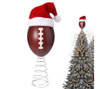 Christmas Tree Topper - Metal PU Polyester, Rugby Tree Decoration | Football Soccer Style Trees Topper For Family Christmas Parties Tabletop Displays Men Senior Fans Players