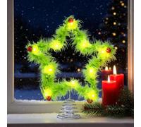 Christmas Tree Topper Star - LED Star Decoration, Reusable Christmas Tree Toppers with Built-In LED Lights, Festive Holiday Ornament Light for Indoor or Outdoor Use on Living Room, Fireplace, Table, G
