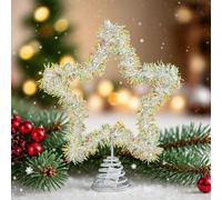Christmas Tree Topper Star - LED Star Decoration, Reusable Christmas Tree Toppers with Built-In LED Lights, Festive Holiday Ornament Light for Indoor or Outdoor Use on Living Room, Fireplace, Table, G