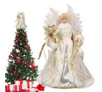 Christmas Tree Toppers - Angel Treetop Figura | Wings Tree Topper for Christmas Holiday | Christmas Doll Hanging Angel for Christmas Tree Decorations Tree Toppers Ornament