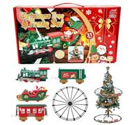 Christmas Tree Train Music Electric Train Toy with Lights and Authentic Sounds Fun Holiday Train Set for Boys and Girls Under Tree Decoration Gift for Kids Christmas Eve Play Home Celebration