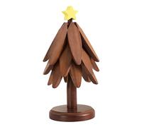 Christmas Tree Trivet - Foldable Anti-Slip Heat Pad | Decorative Hot Pot Stand with Tree Shape Design & Heat Resistant Silicone Surfaces for Kitchen Use, Cooking, Baking and Serving Bowls