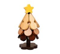 Christmas Tree Trivet Set - 3 Wooden Coasters | 3-Piece Foldable Wooden Coasters with Stand, Perfect For Hot Dishes, Pans, Bowls, Teapots, Plates, Kitchen Counters, and Festive Christmas Décor