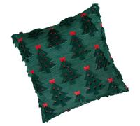 Christmas Tree with Bow Throw Pillow Covers - Christmas Cushion Covers | 18x18 Inch Plush Pillowcase For Couch Sofa Living Room Home Hotel Garden Porch Dorm Indoor