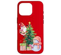 Christmas Tree with Snowman, Presents, & Santa Claus Holiday Carcasa para iPhone 16 Pro