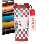 Christmas Tumbler - Stainless Steel Insulated Cup with Lid Straw for Hot Cold Drinks | Double Wall Vacuum Design, Holiday Travel Mug for Coffee, Cocoa, and Festive Beverages 7.68x2.64x2.64 in