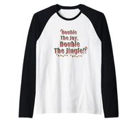 Christmas Twins Pregnancy Double The Joy Double The Jingle Camiseta Manga Raglan