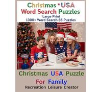 Christmas USA Word Search Puzzles Large Print 1300+ Word Search 85 Puzzles: Word Search Puzzles Suitable For Teenager, Adult And Kids Guided by Adult. ... Christmas USA Family Word Puzzles Game.