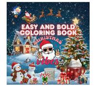 “Christmas Vibes Coloring Book: 50 Fun and Easy Holiday Illustrations for Relaxation and Joy | Bold Designs for All Ages | 8.25 x 8.25 Inches”
